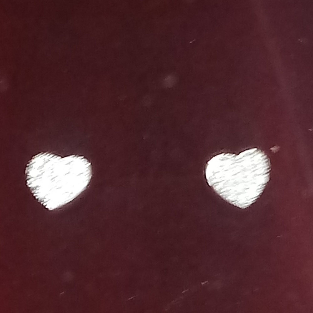sterling silver heart earrings